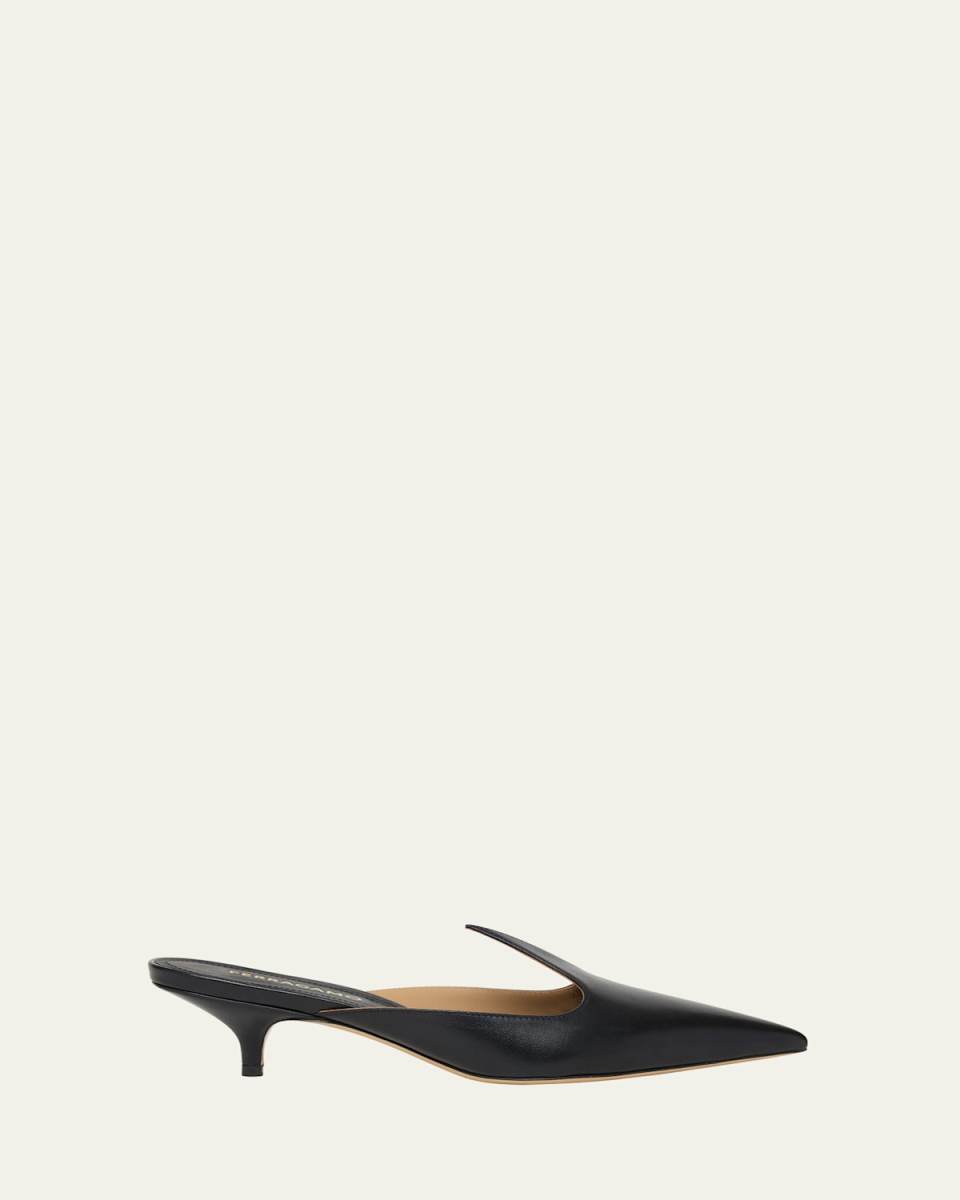 Dorye Leather Mule Pumps